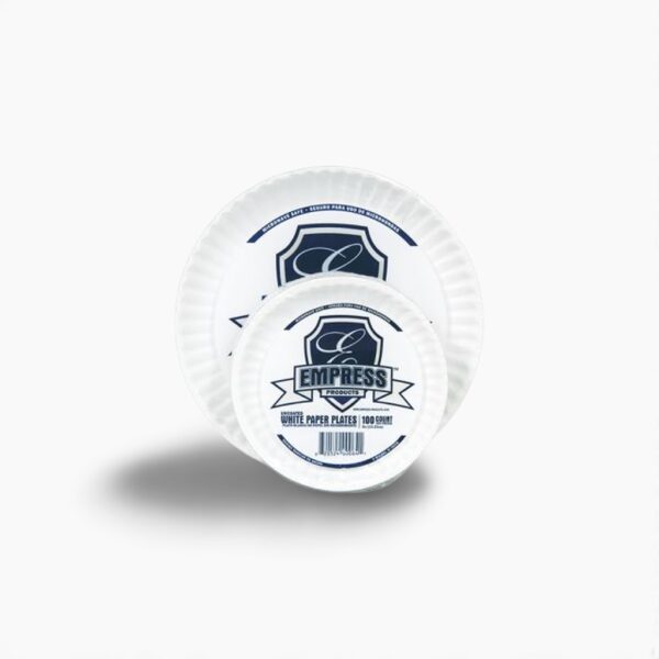 Empress Uncoated Paper Plate 6" White 10 / 100 cs