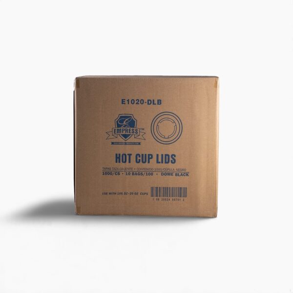 Empress Dome Lid for 10-20oz Paper Hot Cups Black 9 cm Rim 10 / 100 cs