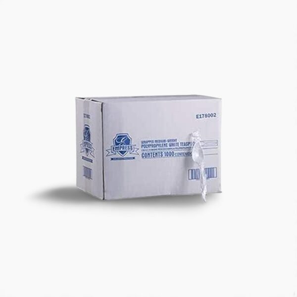 Empress Medium Weight Teaspoon Polypro White Dense Pack 1000 / cs