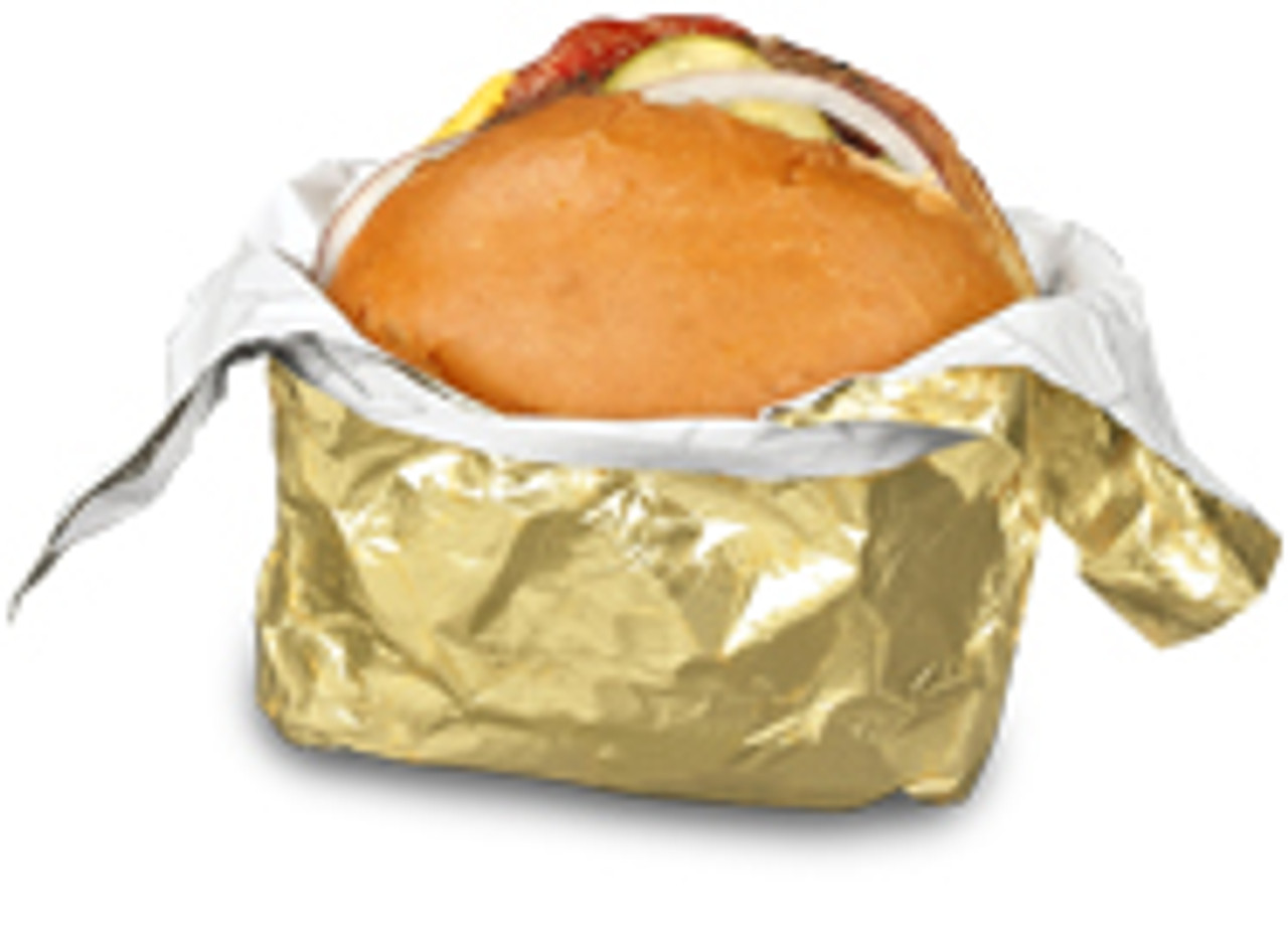 Foil/Paper Honeycomb Insulated Bag Gold 10.5" X 14"