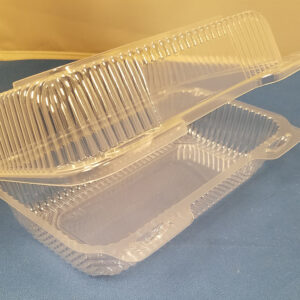 9x5.5x3.5 Hinged Container Clear OPS