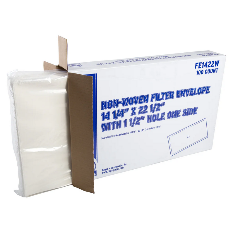 Non-Woven Filter Envelope 14" X 22.25" 1.5" Hole