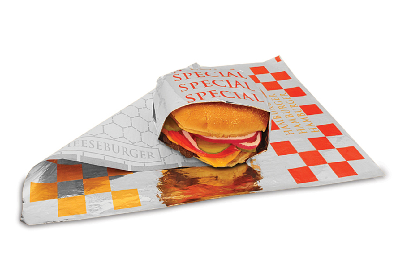 Foil/Paper Honeycomb Insulated Bag "Chicken" Print 10.5" X 14"