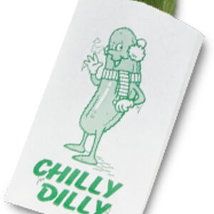 Dry Wax "Chilly Dilly" Pickle Bag White / Green 3.5" X 1.5" X 6.5"