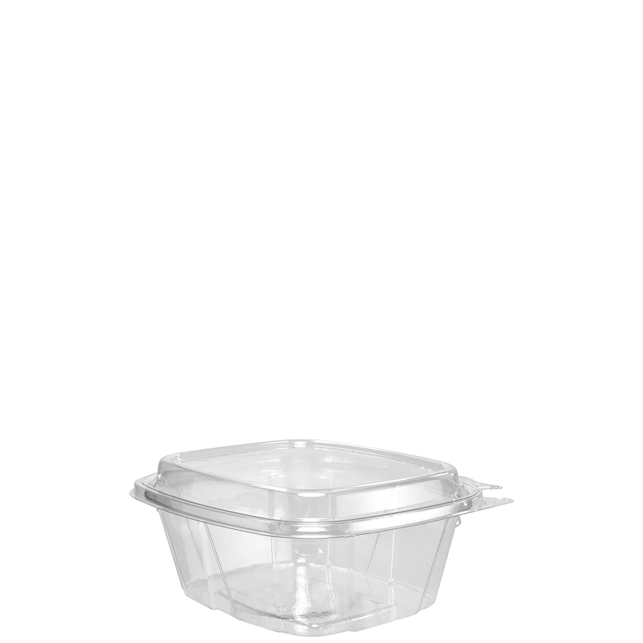 16oz ClearHinged Dome cont Tamper-Resistant W/ Dome Lid
