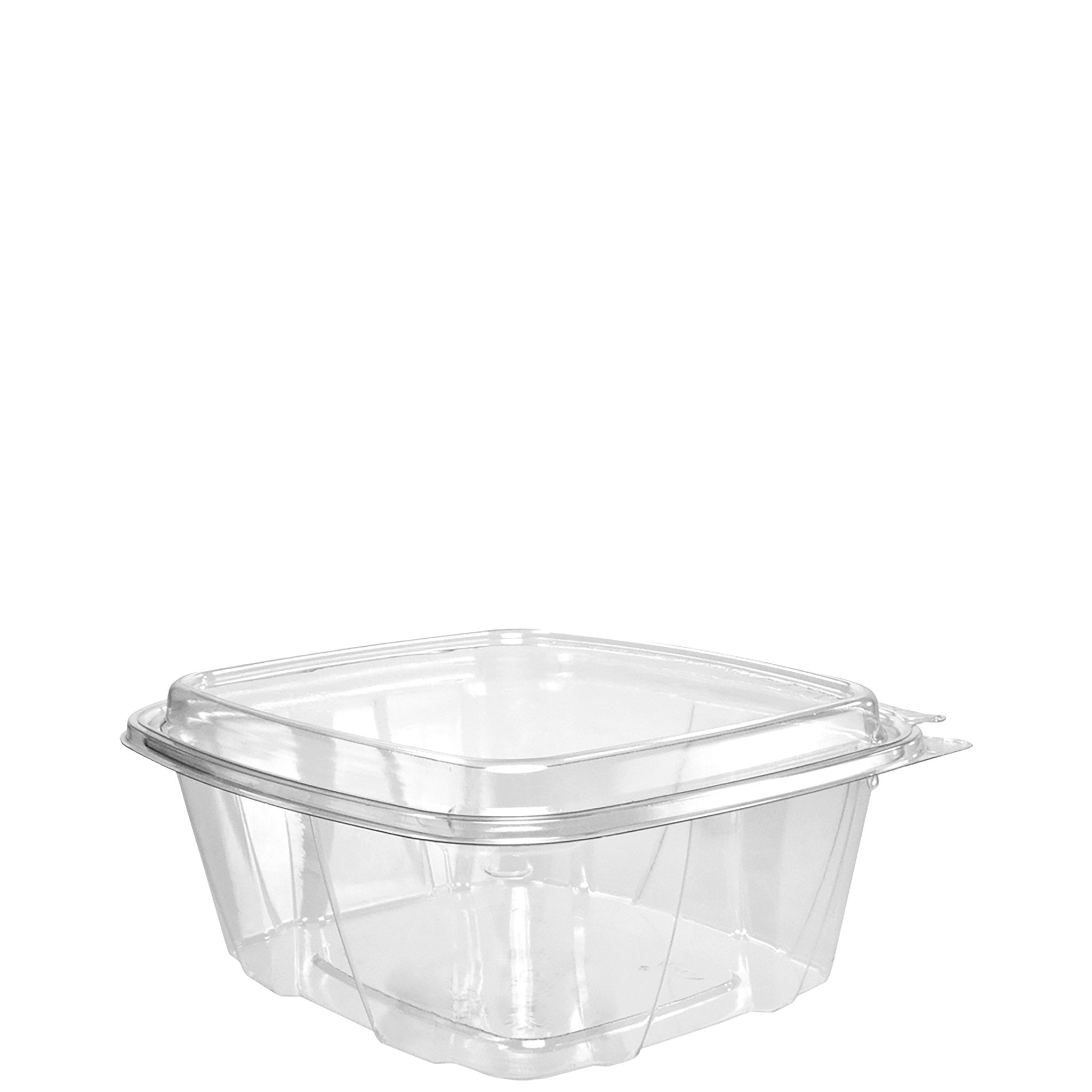 32oz ClearHinged Dome cont Tamper-Resistant W/ Dome Lid