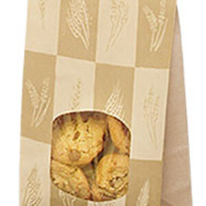 2 lb. Stand Up Window Bakery Bag Artisan 6" X 2.75" X 9.5"