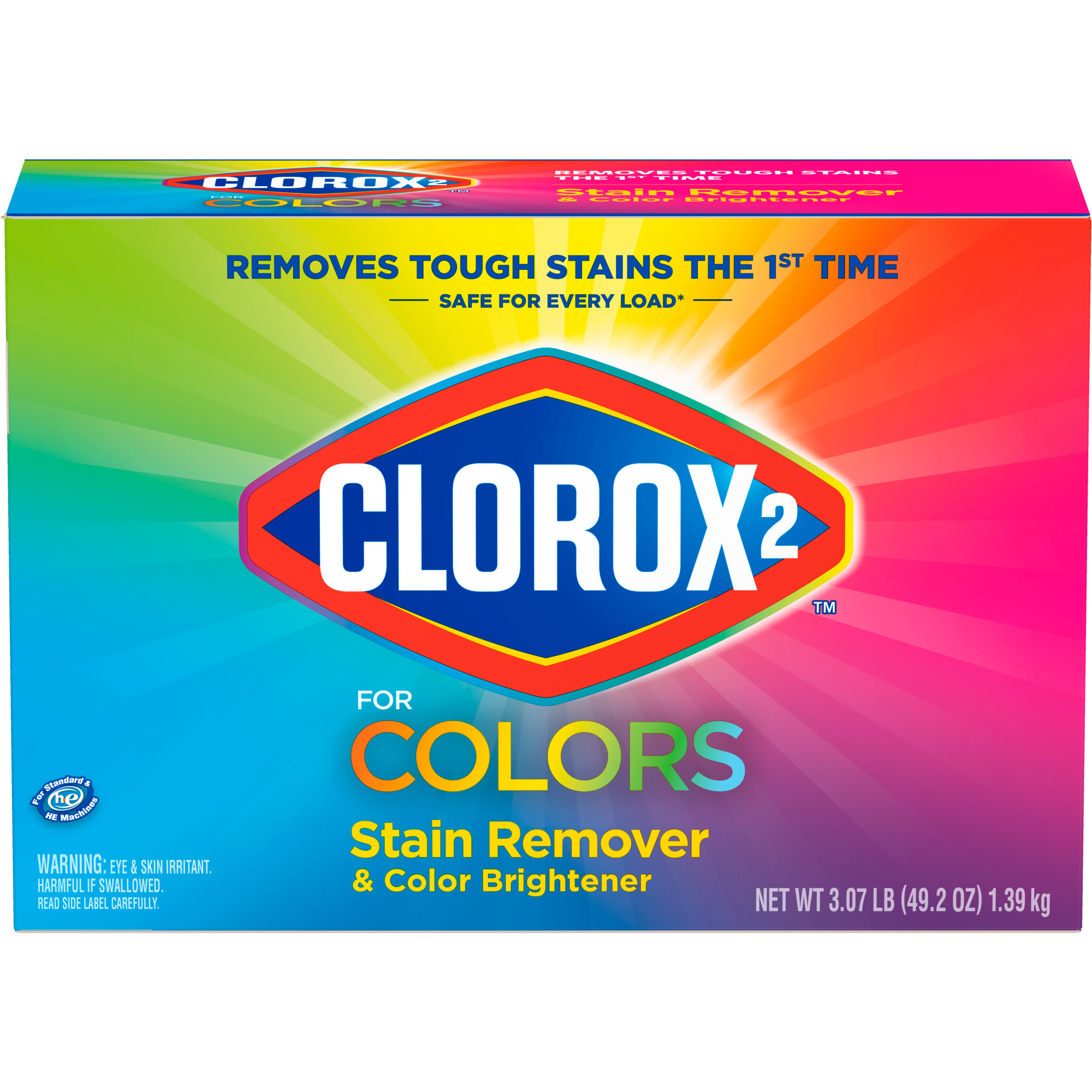 Clorox 2 For Colors Stain Remover & Color Brightener Powder, 49.2 oz.