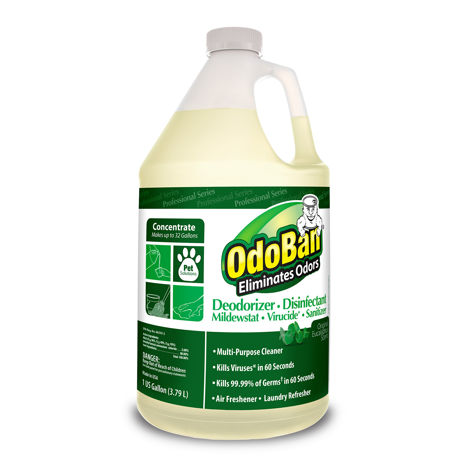OdoBan Deodorizer & Disinfectant Concentrate Eucalyptus 1 Gallon