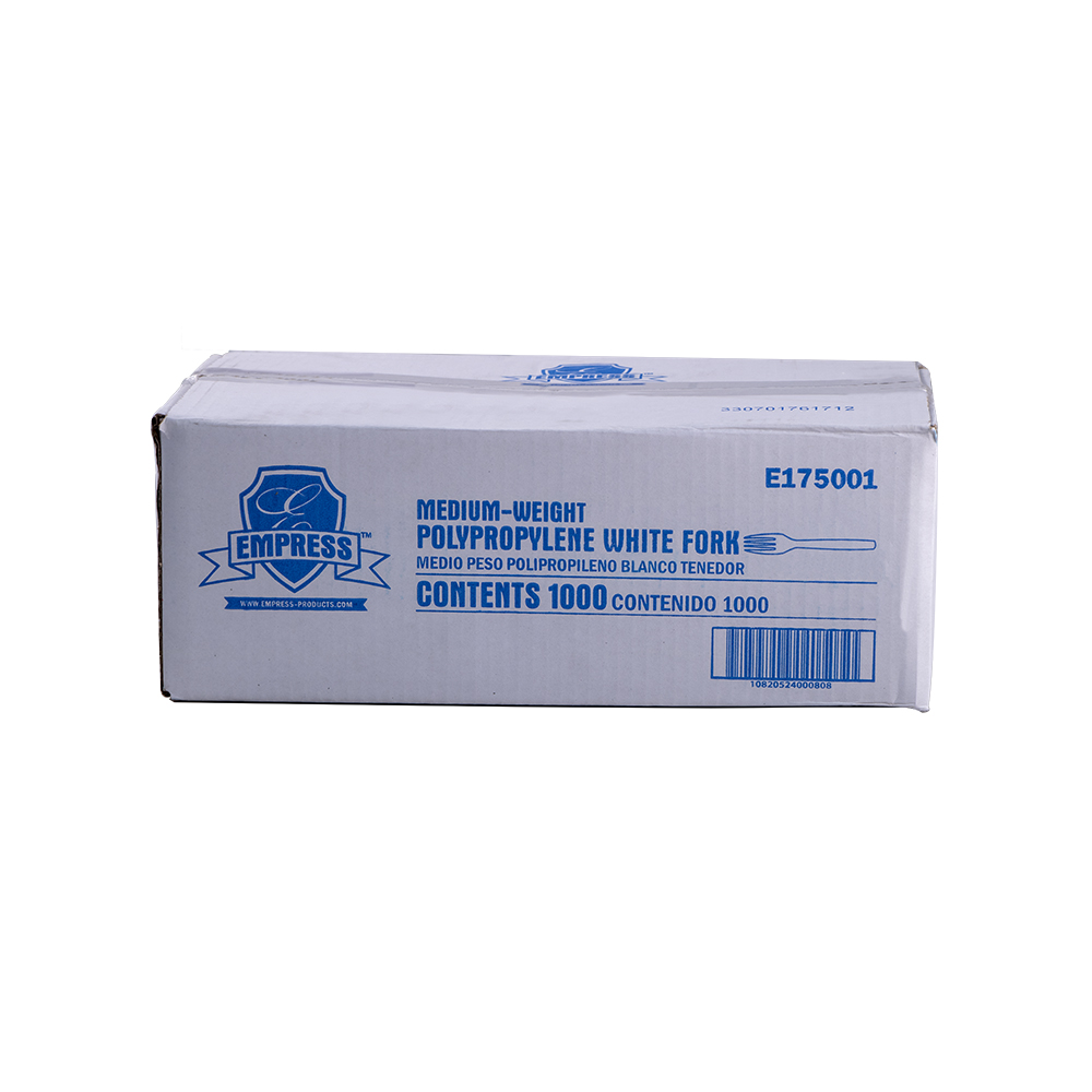 Medium Weight Fork Polypro White Dense Pack