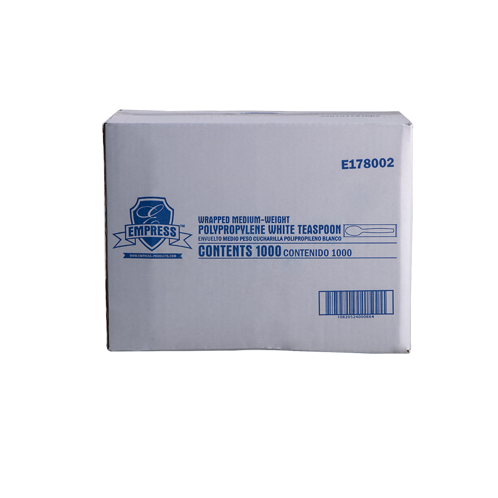 Medium Weight Teaspoon Polypro White Wrapped  Dense Pack