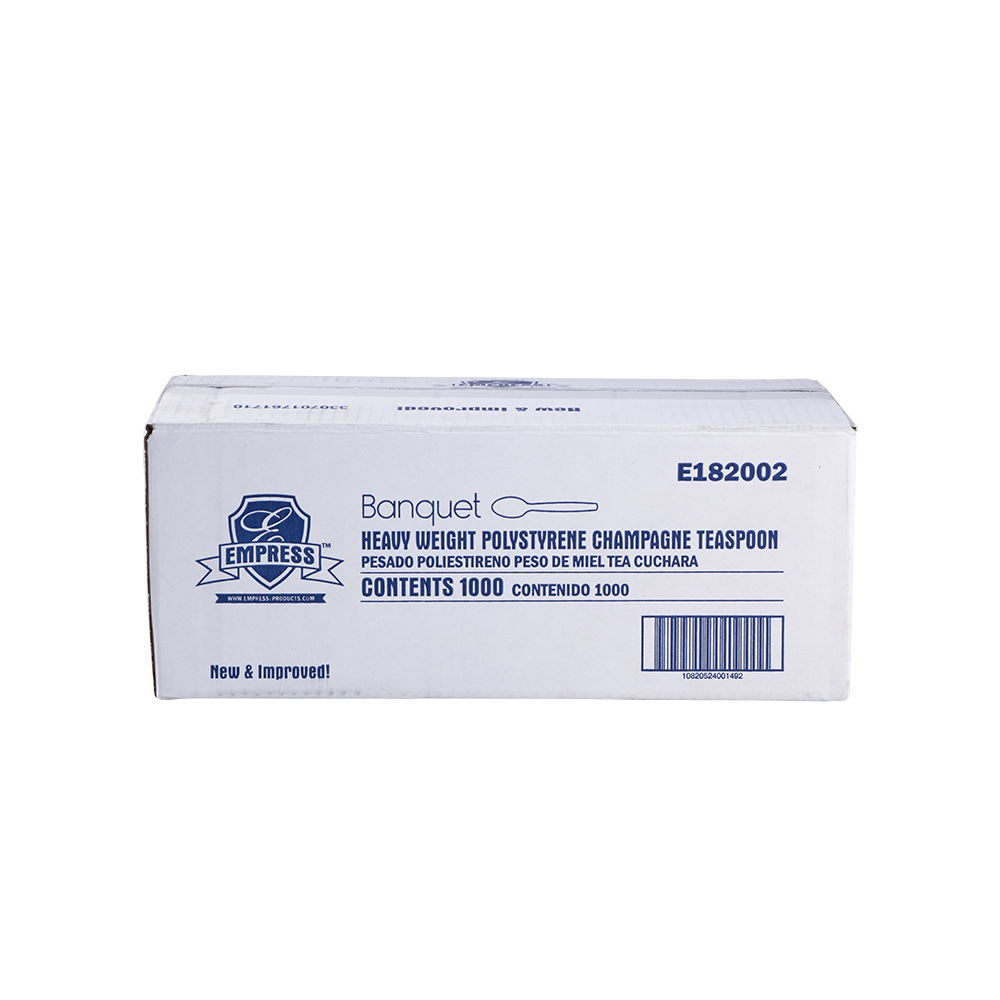 Heavy Weight Teaspoon Polystyrene Champagne Dense Pack