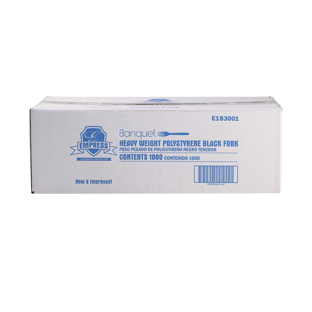 Heavy Weight Fork Polystyrene Black Dense Pack