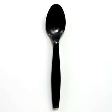 Heavy Weight Teaspoon Polystyrene Black Dense Pack