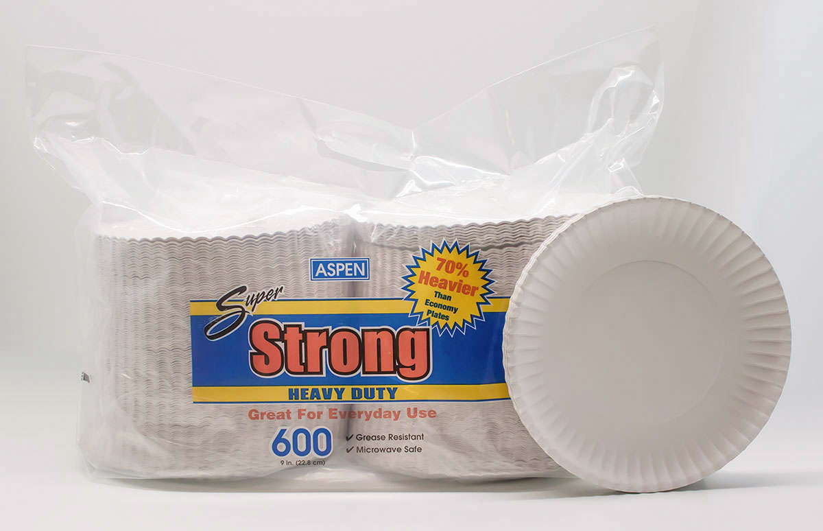 Super Strong Coated Paper Plate 9"   White Coated Heavy Duty