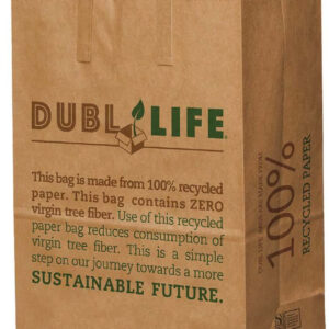 Dubl Life 1/6 BBL 70# Kraft Bag "Sustainable Future", 12" X 7 X 17"