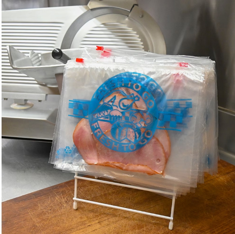 10x8 1.5 Mil Seal Saddle Deli Bag Printed "Fresh to Go"