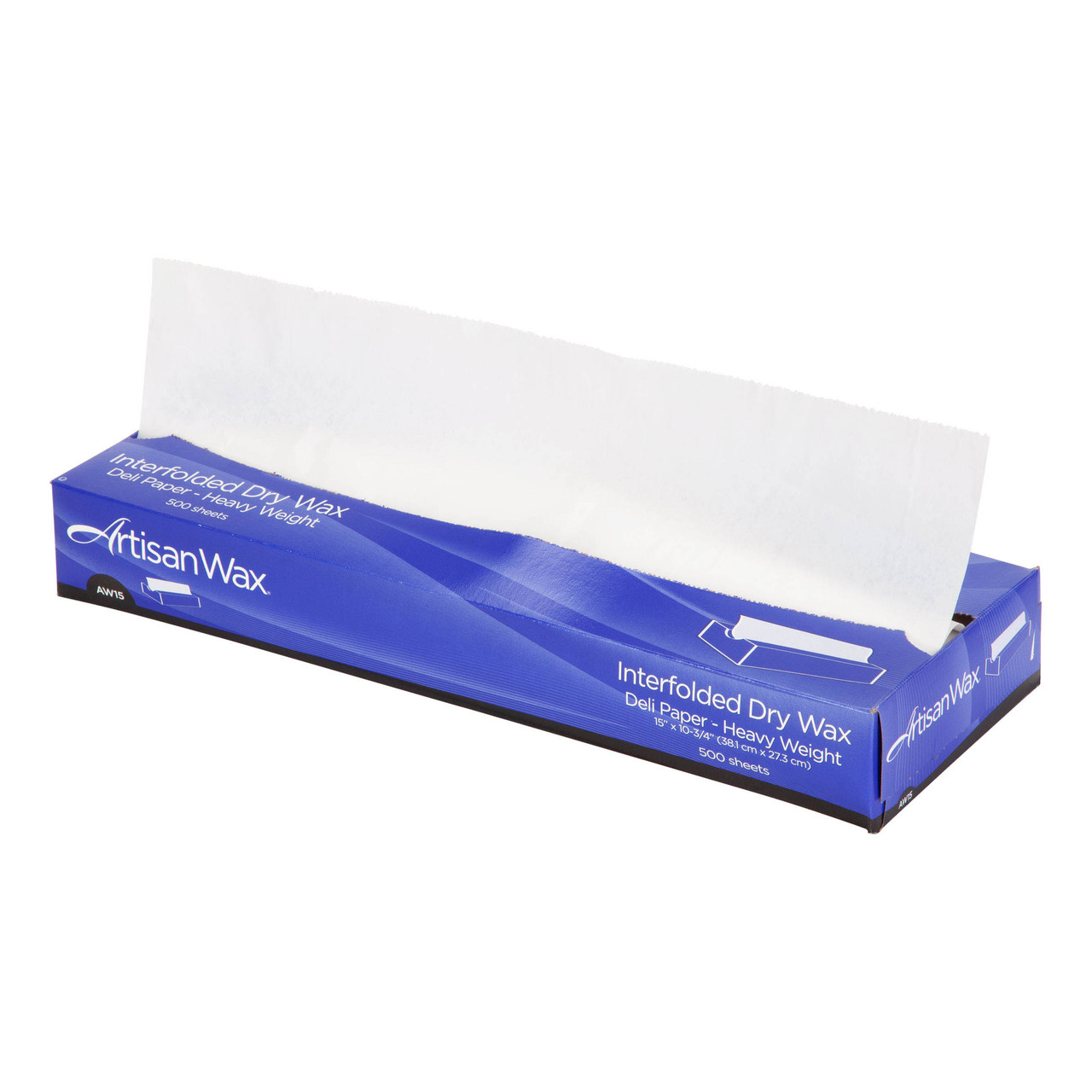 AW15 Heavy Dry Wax Deli Paper White 15" X 10.75" Interfolded