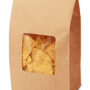 Tortilla Chip Window Bag Natural 7.5" X 4.25" X 14.63"