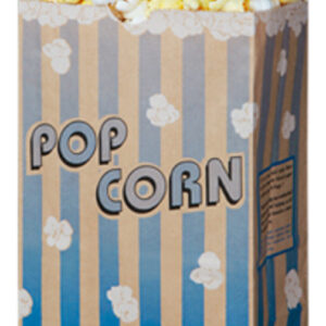 EcoCraft Theater Popcorn Bag Natural / Blue Stripe, 85 oz.
