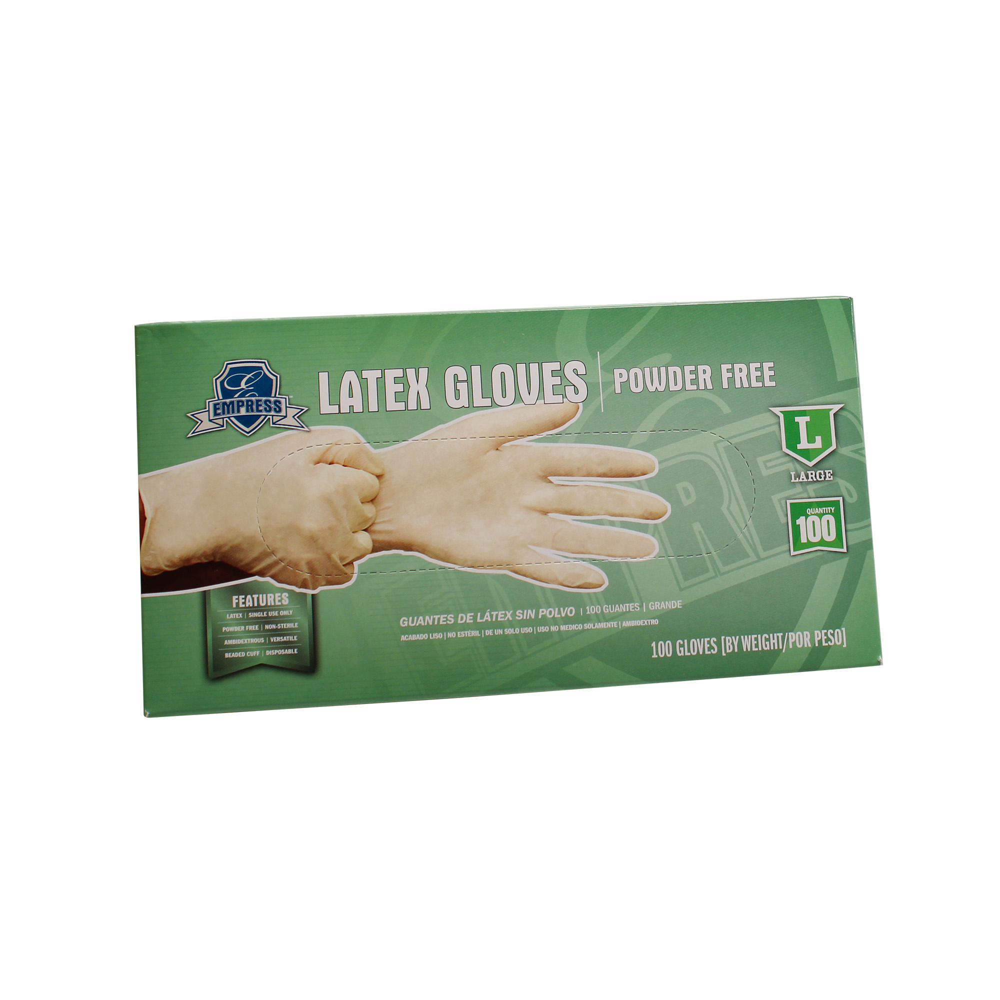 Latex Glove Powder Free Large