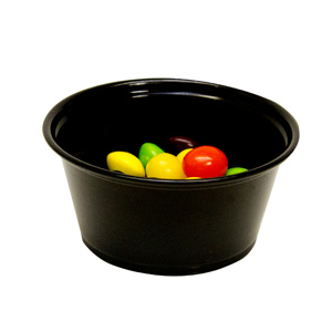Plastic Portion Cup 1.5oz Black