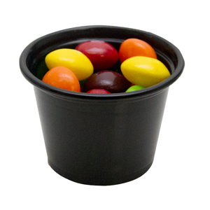 Plastic Portion Cup 1oz Black