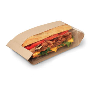 Dubl View ToGo! Deli Bag w/ Tray Natural, 4.25" X 2.75" X 11.75"