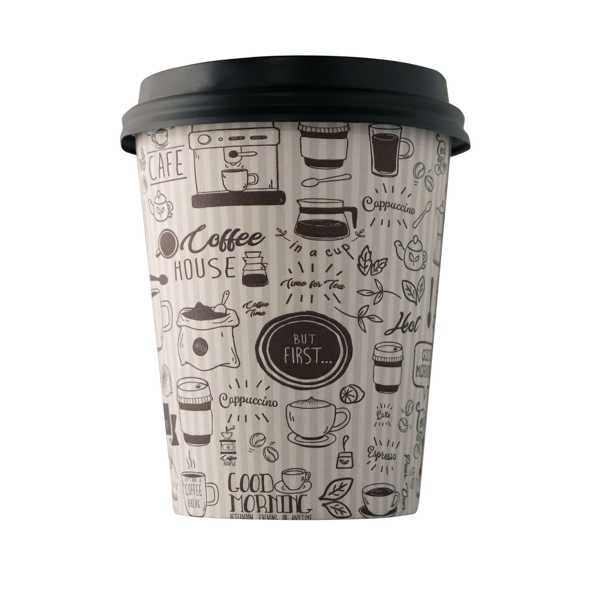 Paper Hot Cup 12oz Stock Good Day Print