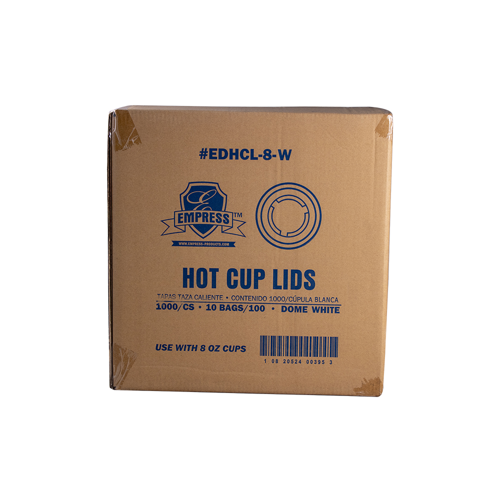 Dome Lid for 8oz Paper Hot Cup White