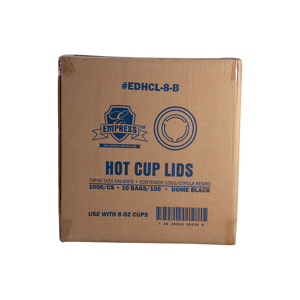 Dome Lid for 8oz Paper Hot Cup Black