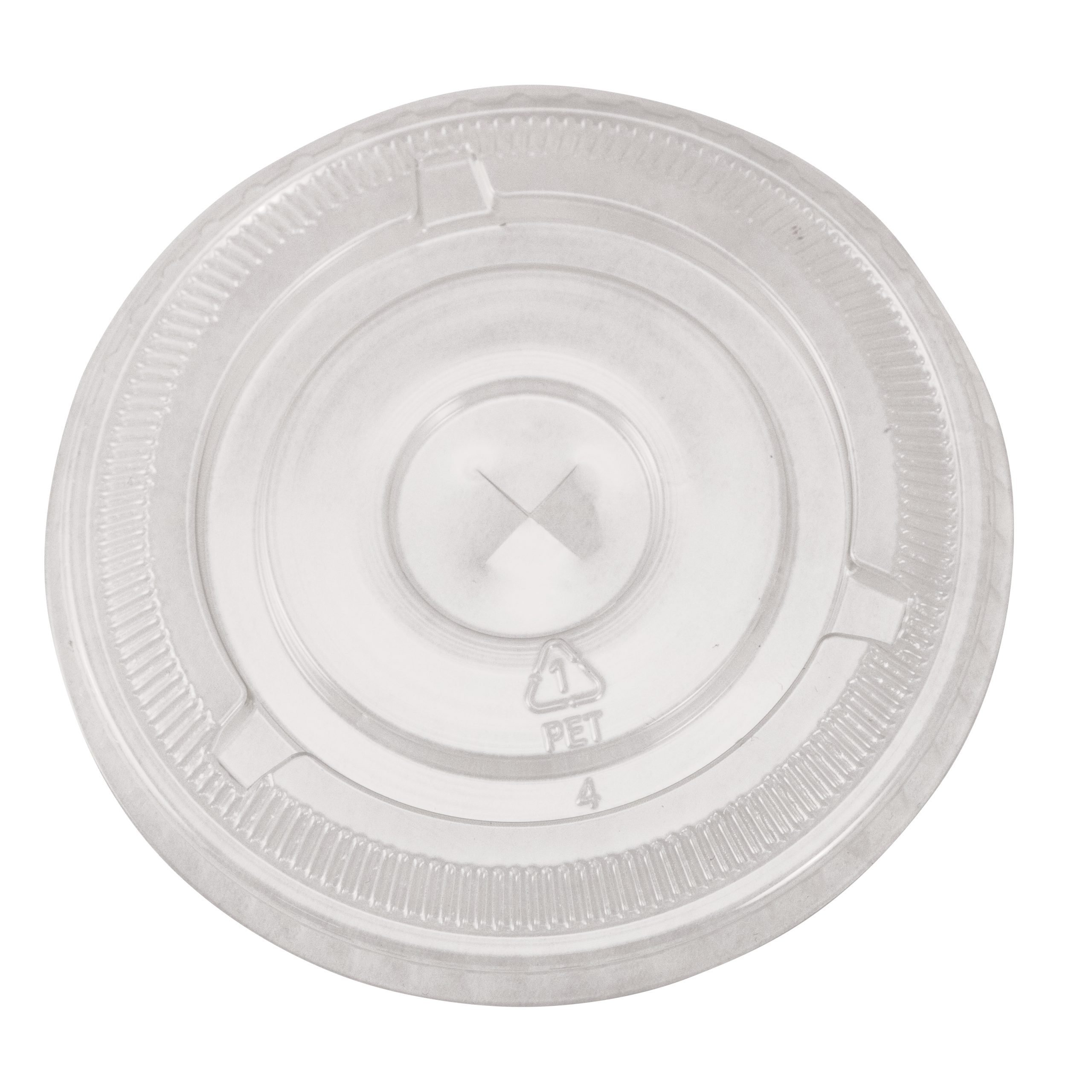 Flat Straw Slot Lid Fits 9 oz Squat & 12oz Tall PET Cup