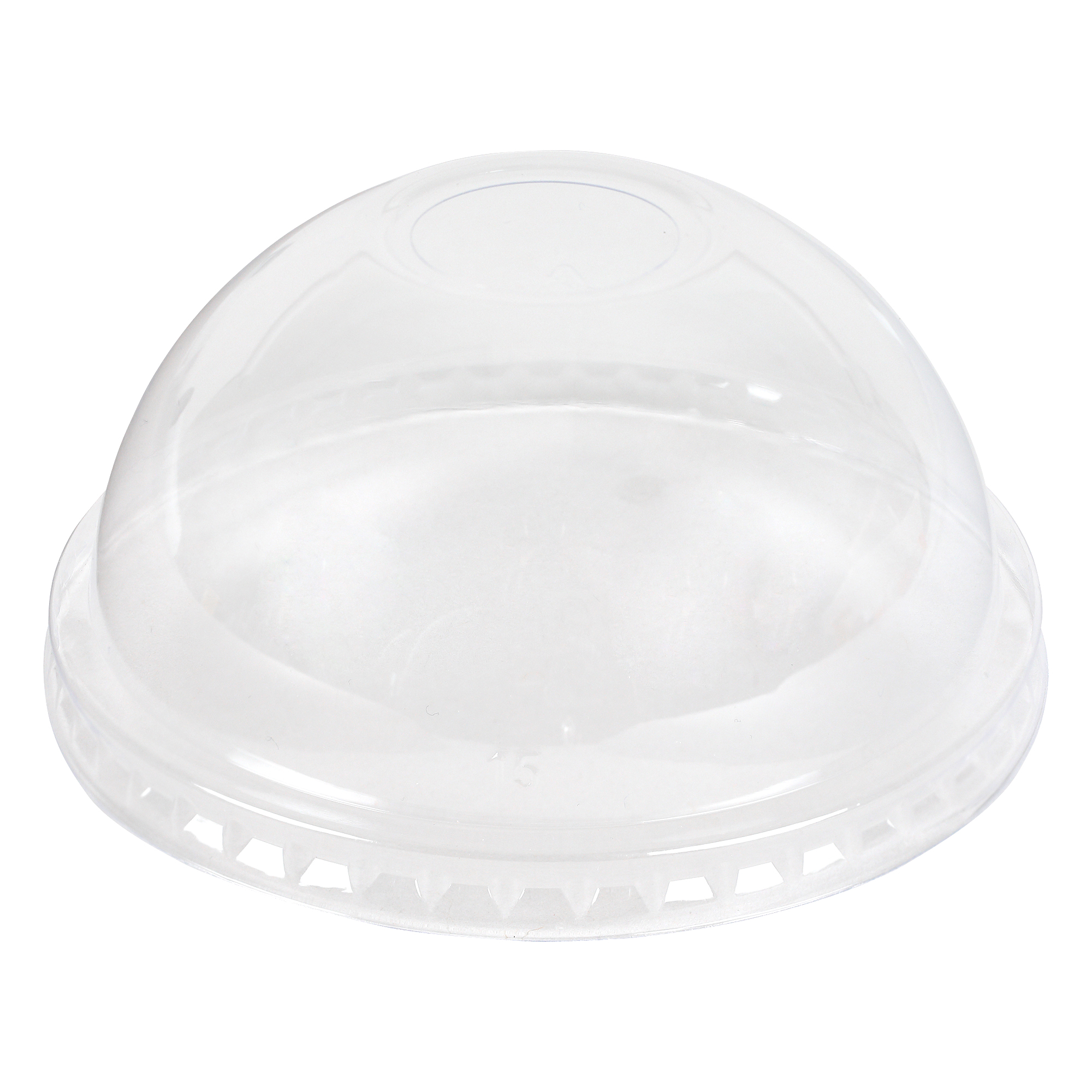Dome Lid w/ 1" Hole 98mm Fits 12oz sqt - 24oz PET Cups
