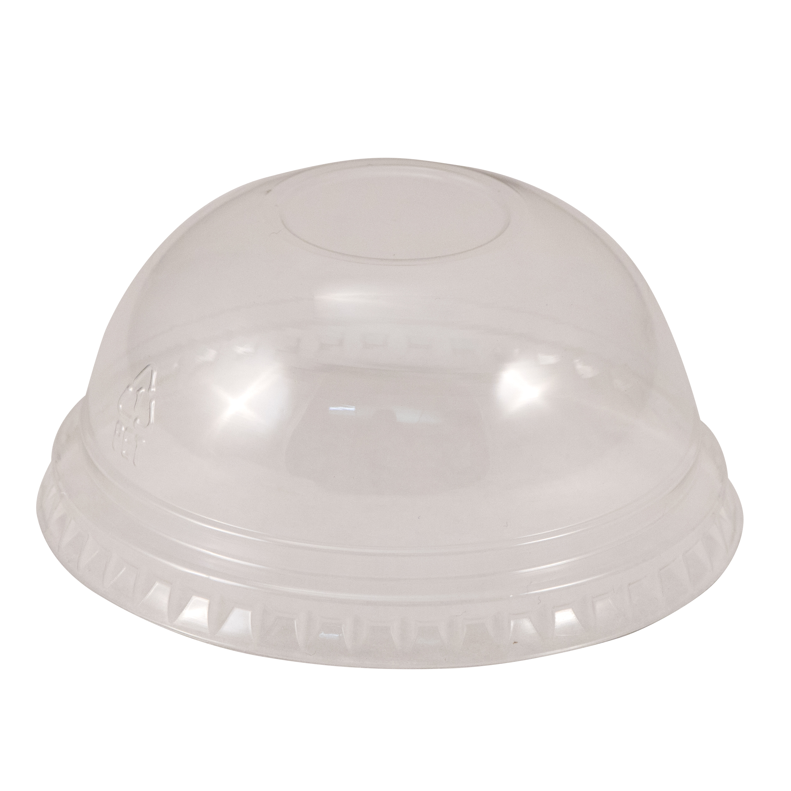 Dome Lid w/ No Hole Fits 7oz & 10oz PET Cups