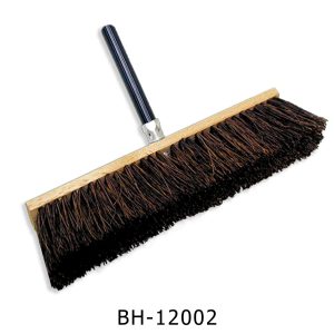 Palmyra Garage Wood Broom  18" 2 Threaded Holes 4" Fiber