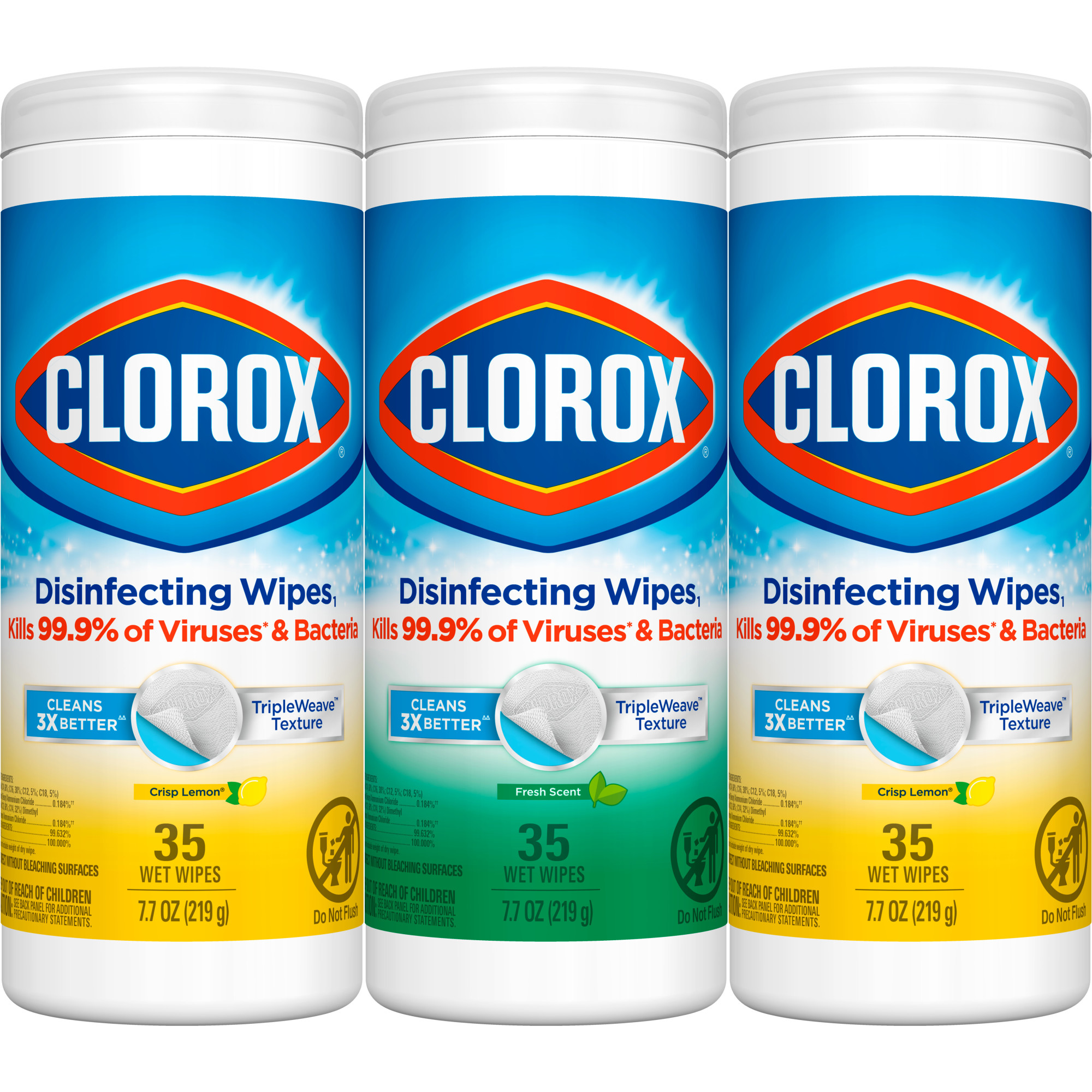 Bleach Free Disinfecting Wipes 35 Wipes Per Can