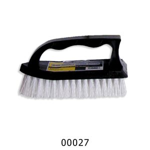 Iron Handle Scrub Brush 6" Poly Block, Poly Bristle