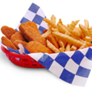 Dry Wax Paper Wrap & Liner Big Blue Checkers, 12" X 12"