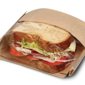 Dubl View ToGo! Deli Bag w/ Tray Natural, 5.75" X 2.75" X 10.5"