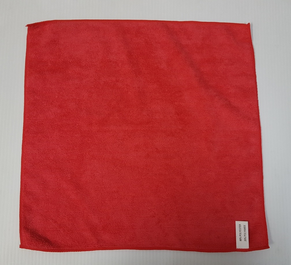 Microfiber Cleaning Cloth 16 x 16 Red