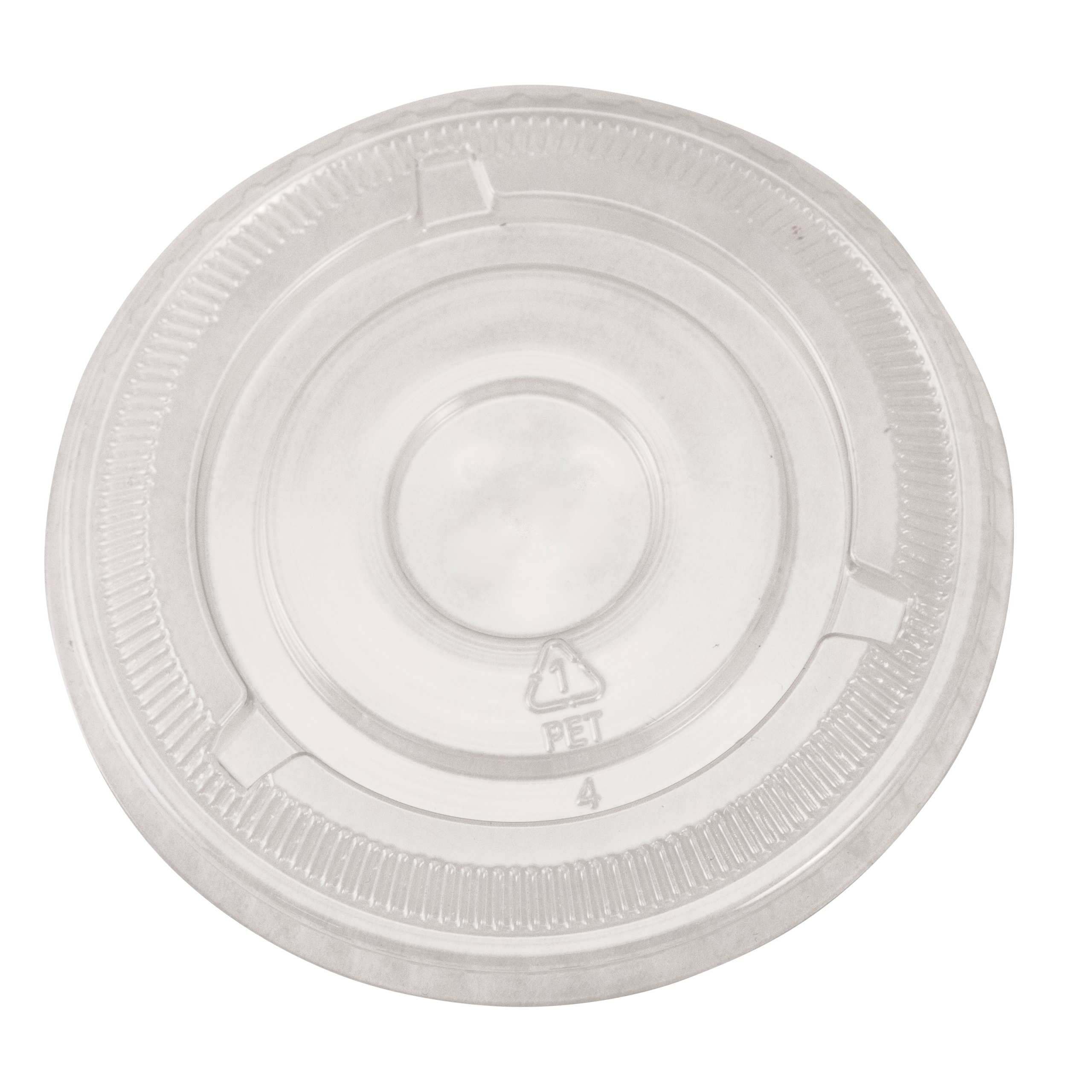 Flat Lid w/ No Straw Slot 92 mm Fits 9 Squat 12 oz Tall PET Cups