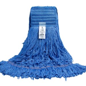 Medium Microfiber Looped End Mop Blue Wide Band