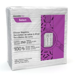 Select 1/8 Fold Dinner Napkin White 16" X 15" 1-Ply