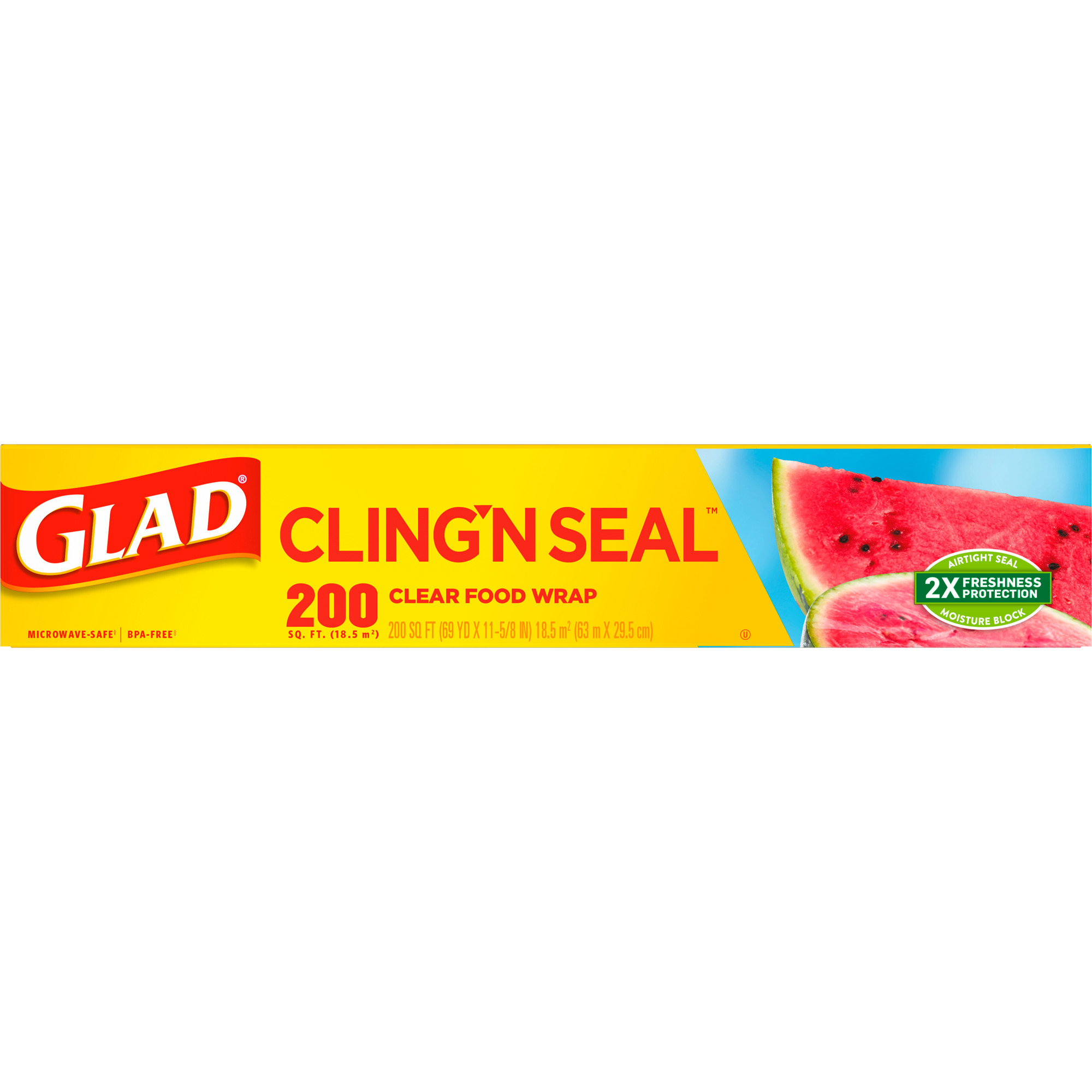 Glad ClingWrap Plastic Wrap 200 Square Foot Roll