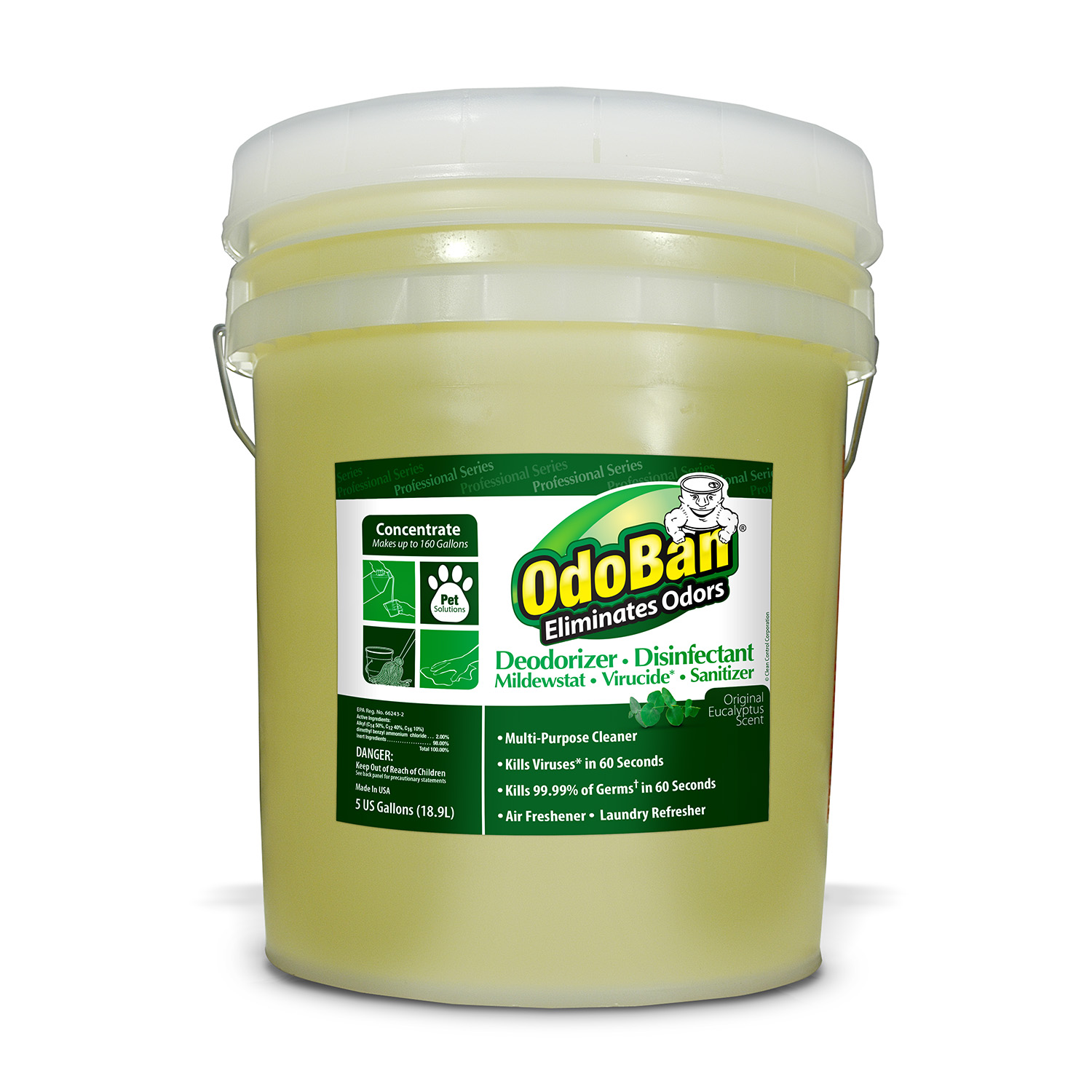 OdoBan Deodorizer & Disinfectant Concentrate Eucalyptus 5 Gallon