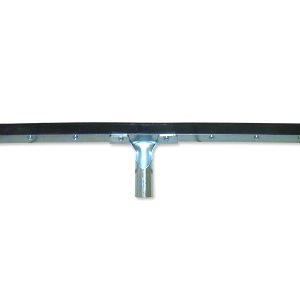 18" Metal Straight Floor Squeegee Black Neoprene Rubber Blade