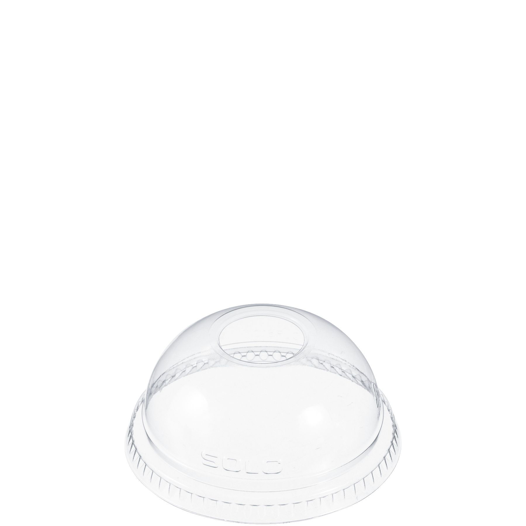 Plastic Dome Lid w/ 1" Hole Clear