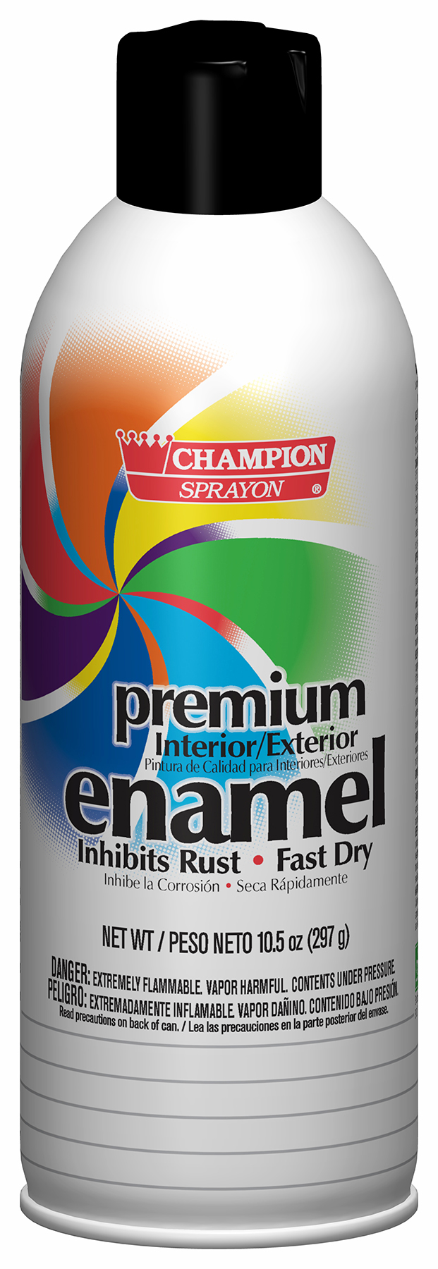 Champion Sprayon Enamel Spray Paint Gloss Black 10.5 oz