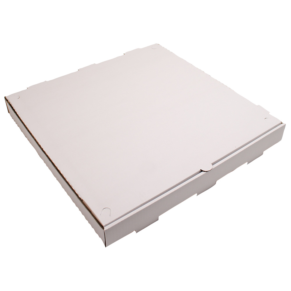 18" B Flute Pizza Box Plain White / Kraft