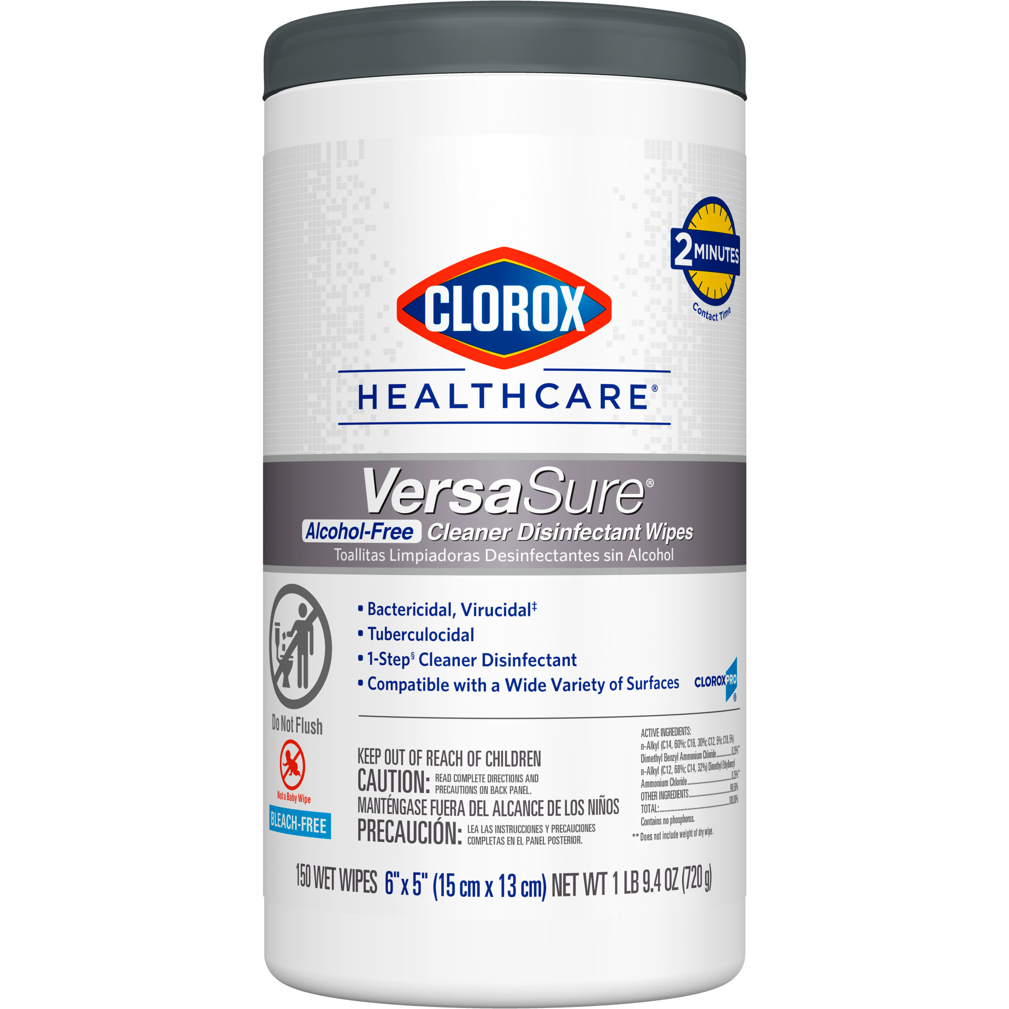 VersaSure Disinfectant Wipes 150 Count Canister, Healthcare